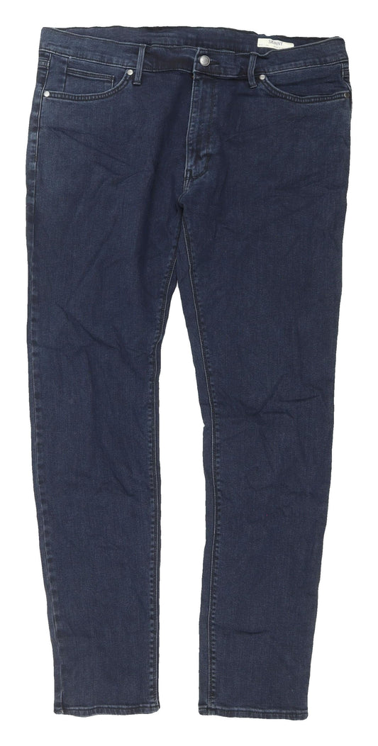 Marks and Spencer Men's Blue Skinny Jeans Size 38