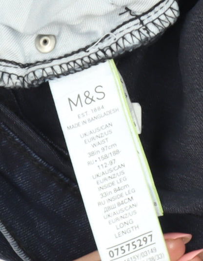 Marks and Spencer Men's Blue Skinny Jeans Size 38