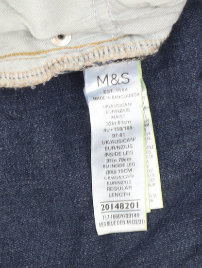Marks and Spencer Men's Blue Skinny Jeans 32