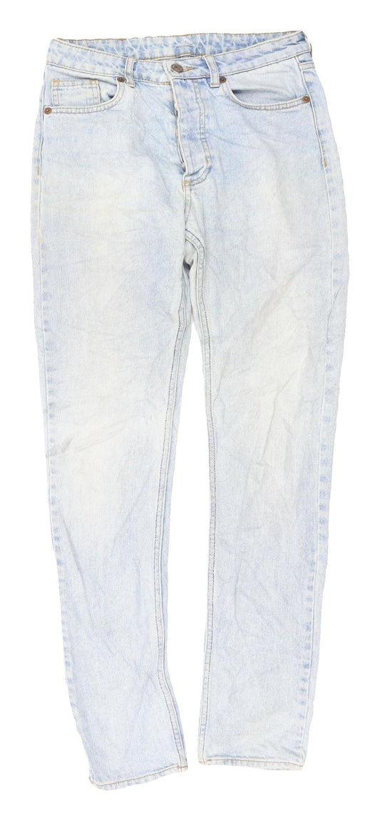 Monki Women's Blue Straight Leg Jeans Size 26