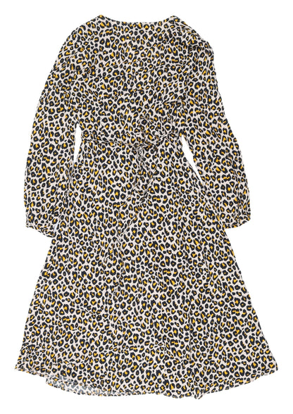 New Look Wrap Dress - Multicoloured, Size 8, Animal Print
