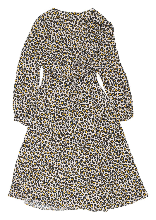 New Look Wrap Dress - Multicoloured, Size 8, Animal Print