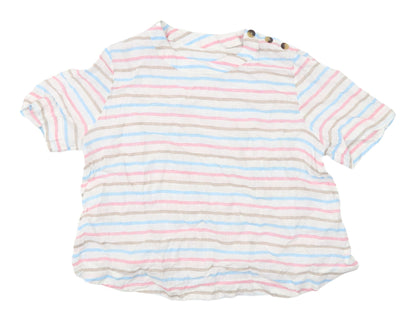 Womens UK Size 16 Marks and Spencer Multicoloured Basic T-Shirt
