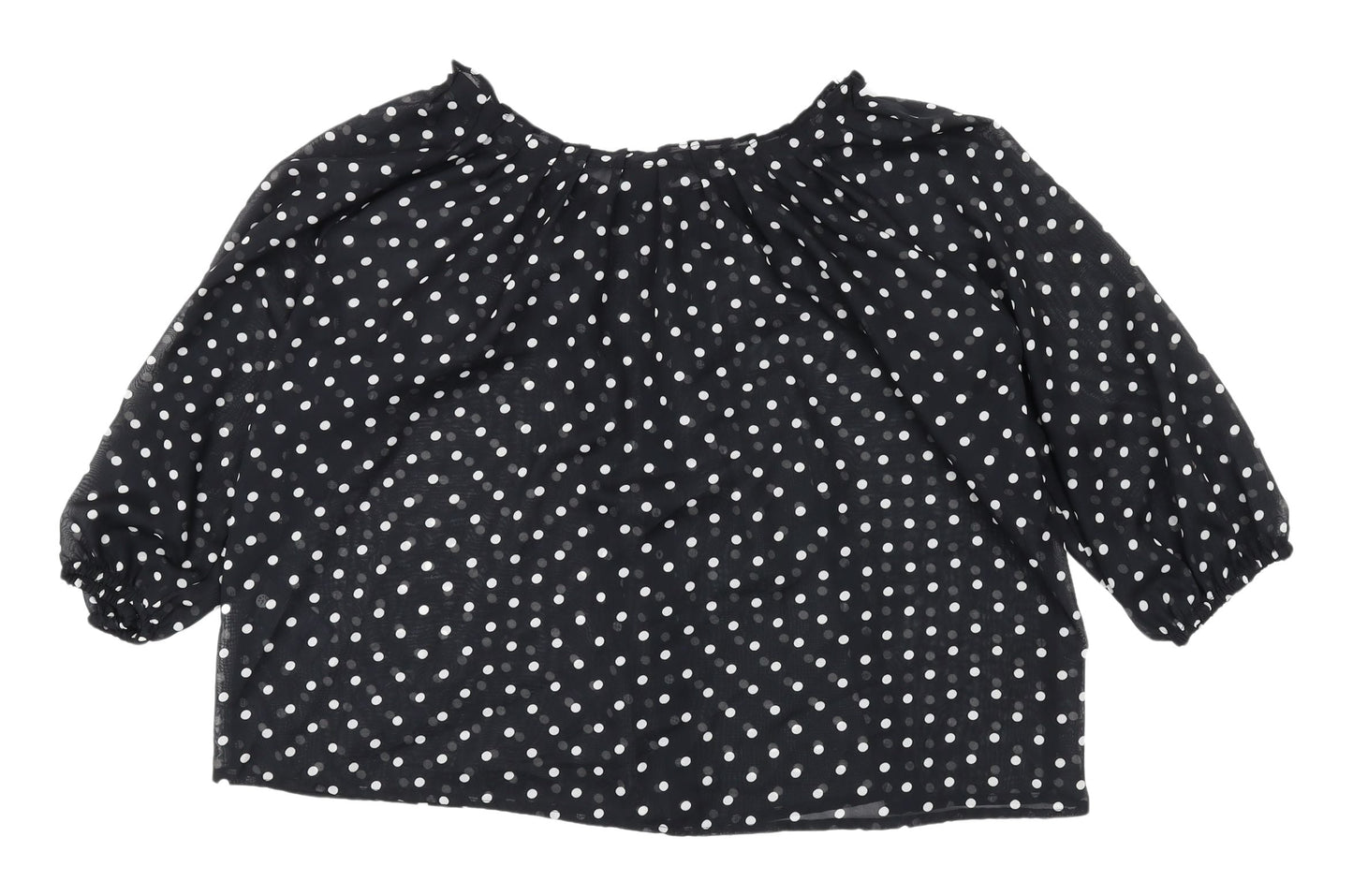 Womens UK Size 8 H&M Black Basic Blouse