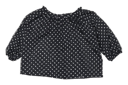 Womens UK Size 8 H&M Black Basic Blouse