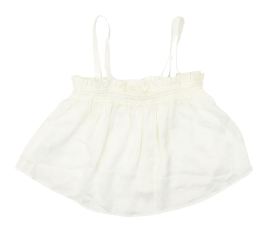 MNG White Camisole Tank Top, Women's M, Elegant Summer Wear