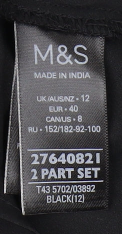 Womens UK Size 12 Marks and Spencer Black Camisole Tank