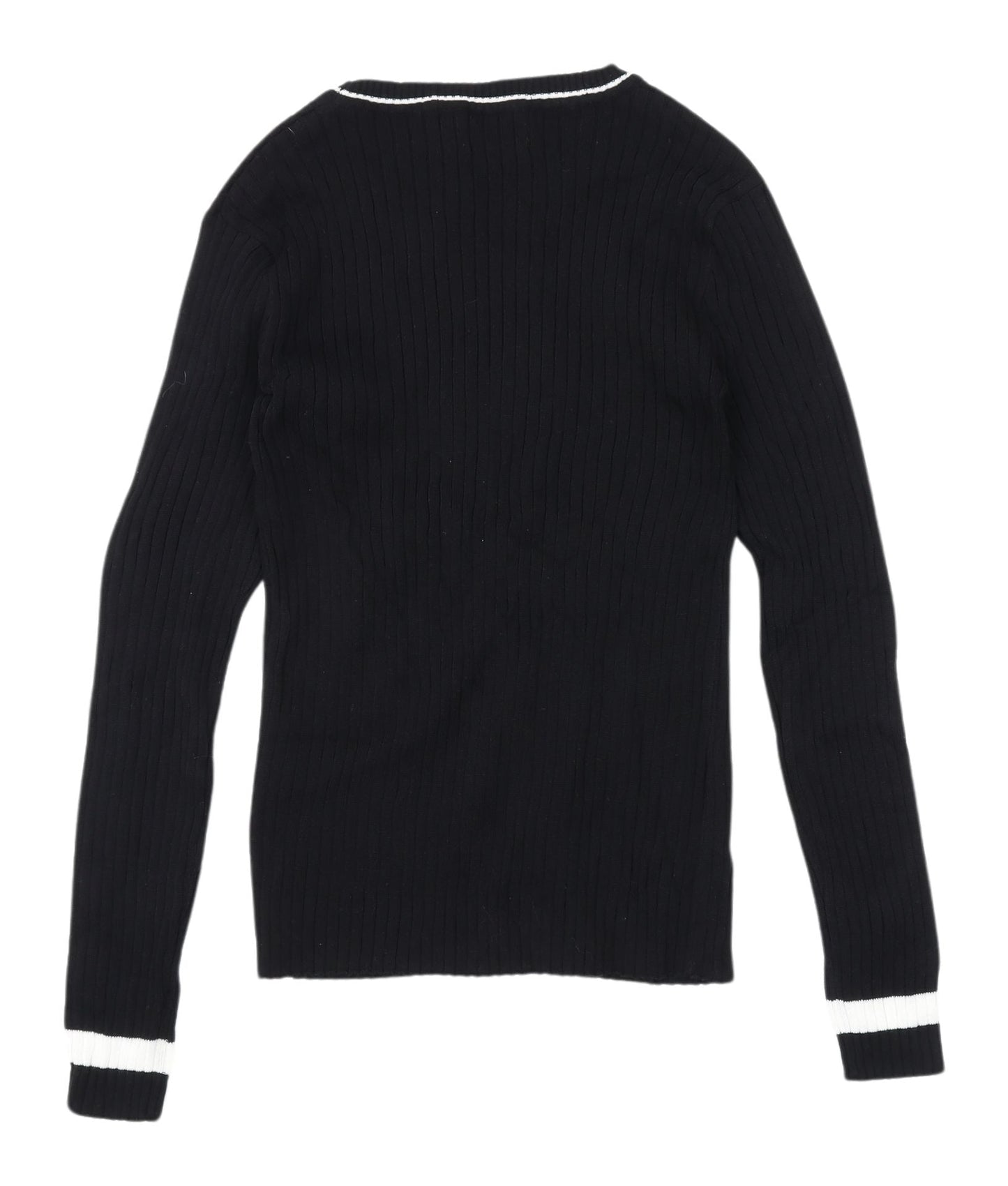 Joy Women's Black Pullover Jumper - Size S, 100% Cotton