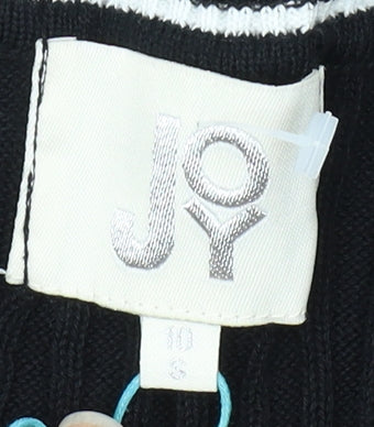 Joy Women's Black Pullover Jumper - Size S, 100% Cotton