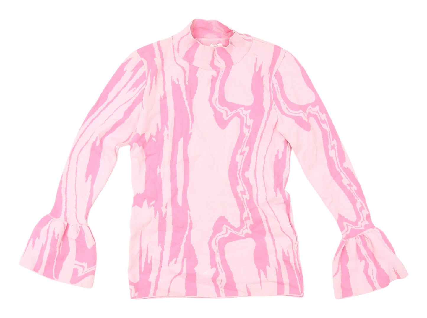 Womens UK Size 8 River Island Pink Jersey Blouse