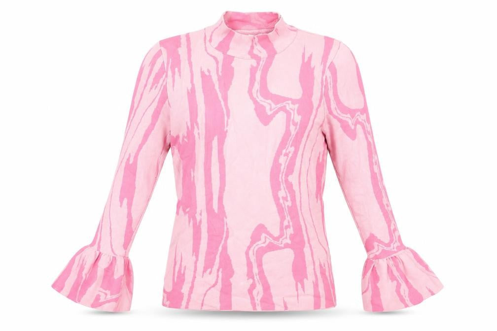 Womens UK Size 8 River Island Pink Jersey Blouse