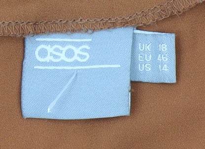 Womens UK Size 18 ASOS Orange  Button-Up