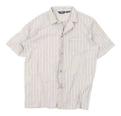 Maine New England Mens Beige Striped Shirt M