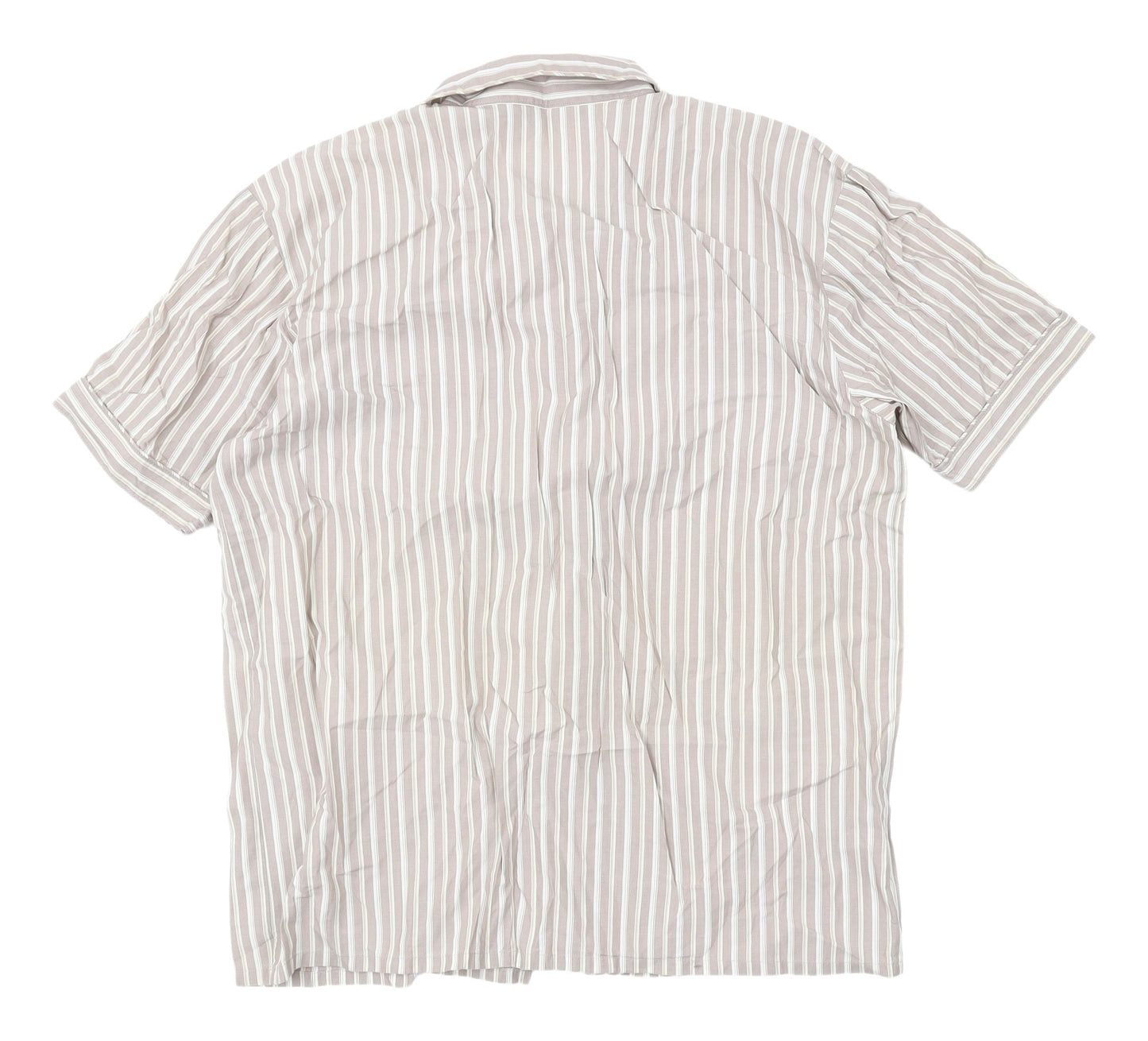 Maine New England Mens Beige Striped Shirt M