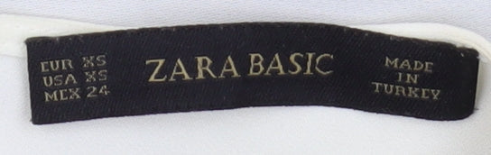 Womens UK Size XS Zara Multicoloured Basic Blouse