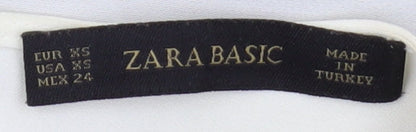 Womens UK Size XS Zara Multicoloured Basic Blouse