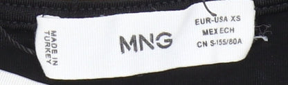 Womens UK Size XS MNG Black  T-Shirt