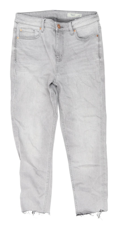 Womens UK Size 10 Marks and Spencer Regular Fit Straight Grey Jeans