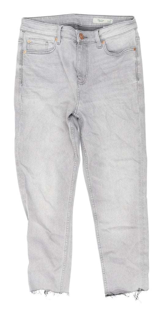 Womens UK Size 10 Marks and Spencer Regular Fit Straight Grey Jeans