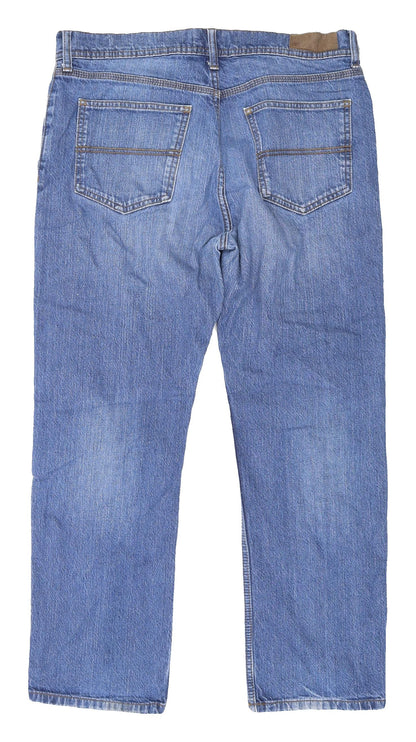 Marks and Spencer Blue Straight Leg Men's Jeans 34