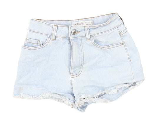 Primark Women's Blue Cut-Off Denim Shorts, Size 4