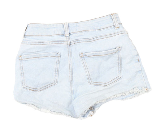 Primark Women's Blue Cut-Off Denim Shorts, Size 4