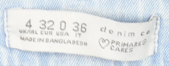 Primark Women's Blue Cut-Off Denim Shorts, Size 4