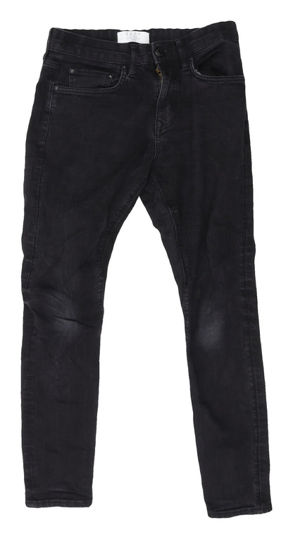 Easy Men's Black Skinny Jeans, Size 30, Flame-Resistant