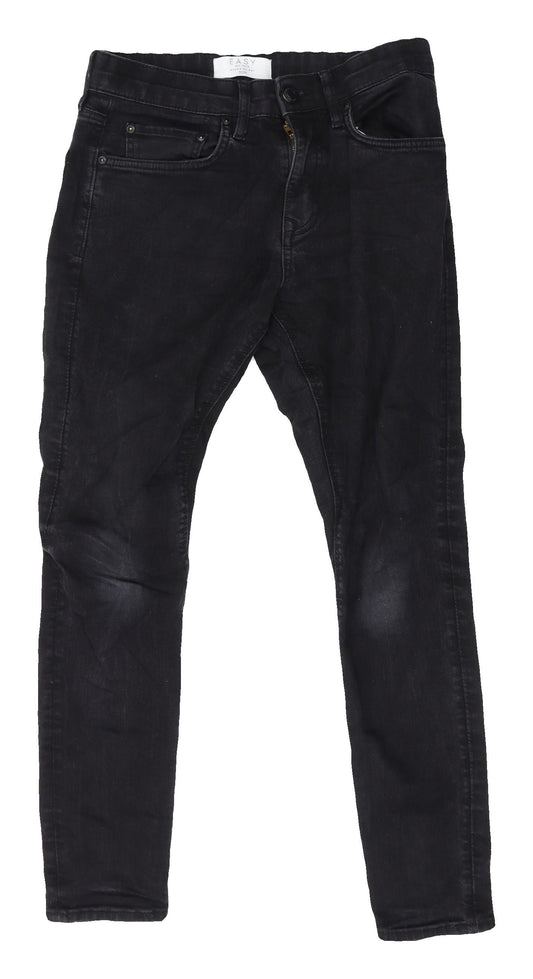 Easy Men's Black Skinny Jeans, Size 30, Flame-Resistant