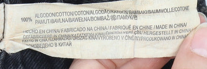 Pull & Bear Women's Black Cut-Off Denim Shorts