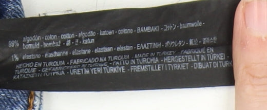 Zara Women's Blue Skinny Jeans Size 8 Distressed