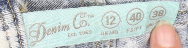 Denim Co. Women's Blue Skinny Jeans Size 12 Distressed USA