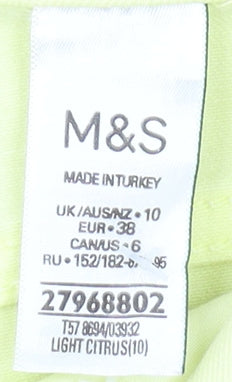 Womens UK Size 10 Marks and Spencer   Yellow Jeans
