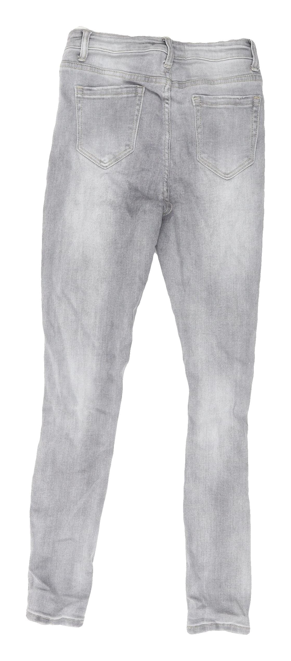 Daysie Women's Grey Skinny Distressed Jeans, Size 8