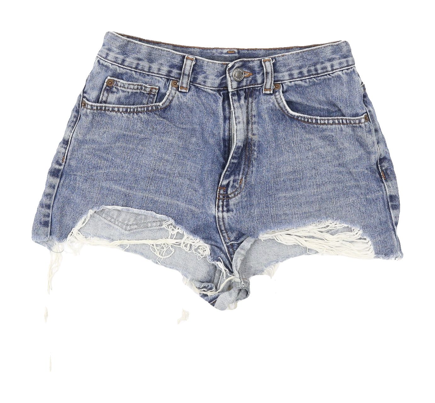 Topshop Women's Blue Denim Cut-Off Shorts Size 8