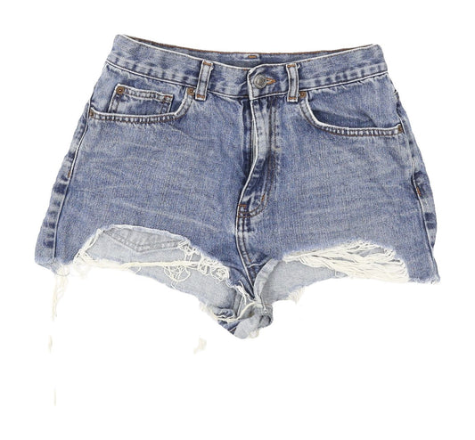 Topshop Women's Blue Denim Cut-Off Shorts Size 8