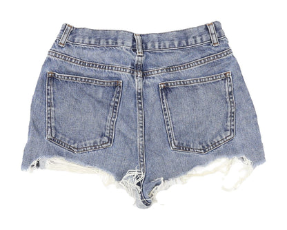 Topshop Women's Blue Denim Cut-Off Shorts Size 8
