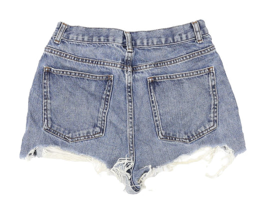 Topshop Women's Blue Denim Cut-Off Shorts Size 8