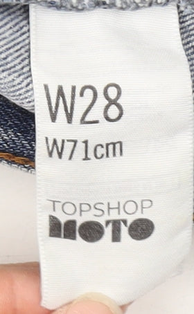 Topshop Women's Blue Denim Cut-Off Shorts Size 8