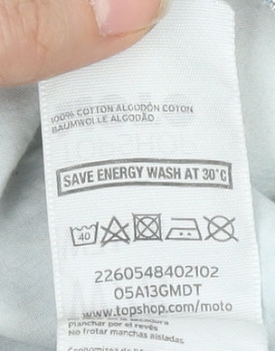 Topshop Women's Blue Denim Cut-Off Shorts Size 8