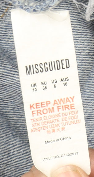 Womens UK Size 10 Missguided Blue Basic Jacket