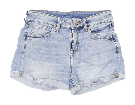 H&M Women's Blue Denim Relaxed Shorts, Size 8