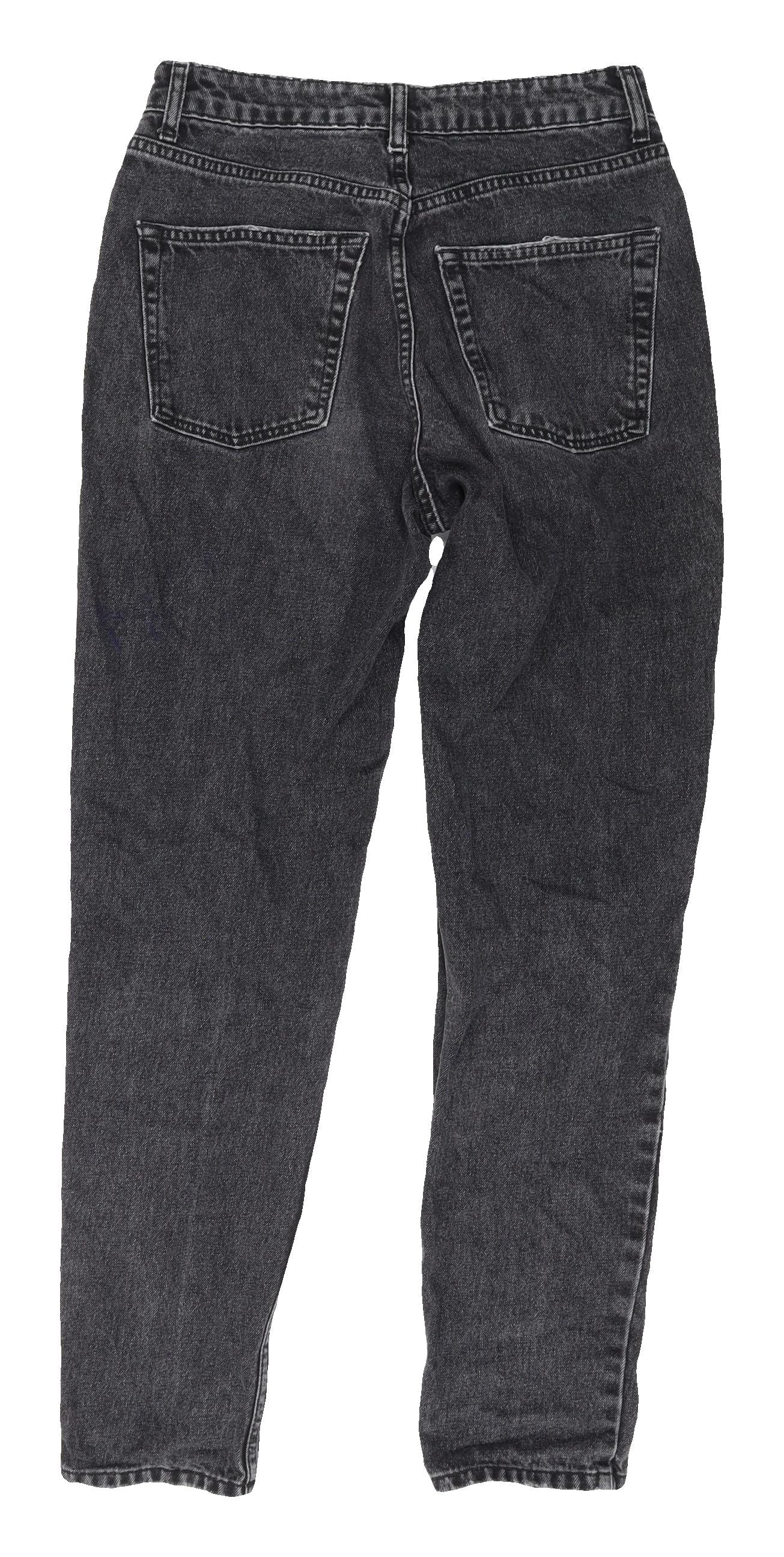 Topshop Women's Black Straight Jeans