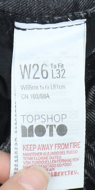 Topshop Women's Black Straight Jeans