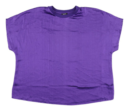 Womens UK Size 24 Simply Be Purple Basic T-Shirt