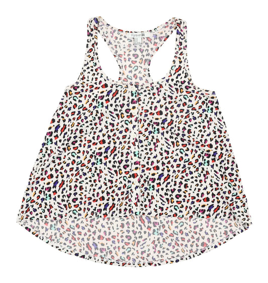 Womens UK Size M FOREVER 21 Multicoloured Basic Tank