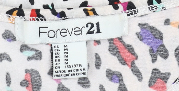 Womens UK Size M FOREVER 21 Multicoloured Basic Tank