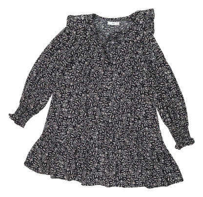 MNG Women's Black A-Line Balloon Sleeve Dress S