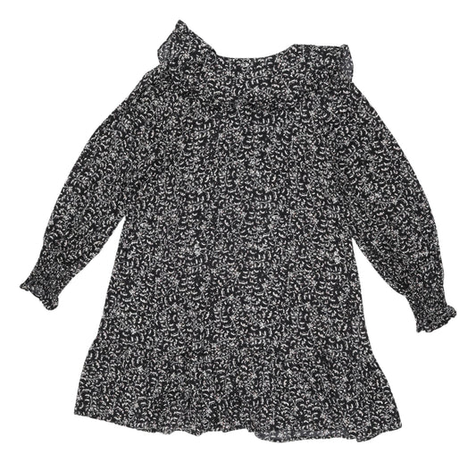 MNG Women's Black A-Line Balloon Sleeve Dress S