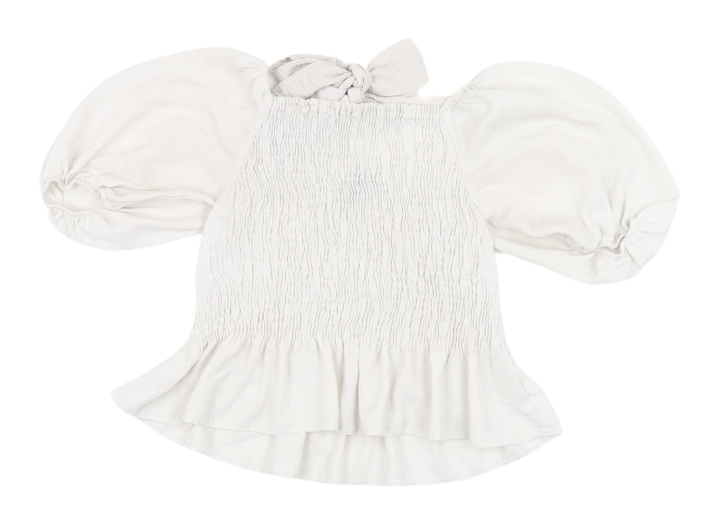 Womens UK Size 12 New Look White Cropped Blouse